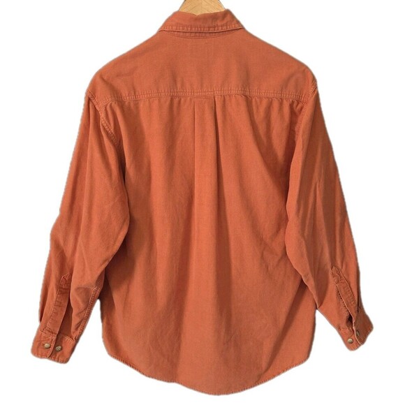 LL Bean Pin Wale Corduroy Shirt Outdoor Button Down Apricot YQ70 Men's M - Picture 8 of 12